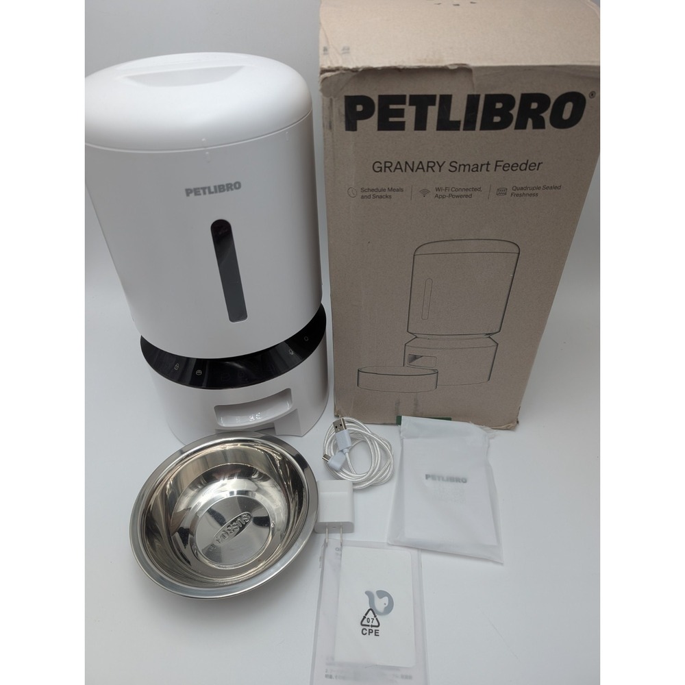 PETLIBRO Automatic Cat Feeder, 5G WiFi Automatic Dog Feeder PLAF103 White